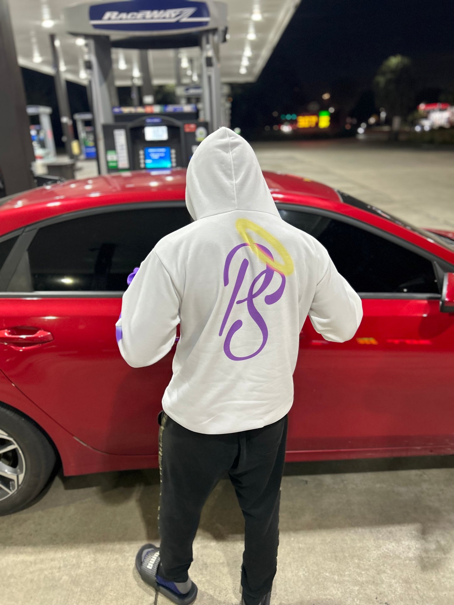 Midnight Purp Hoodie (White)