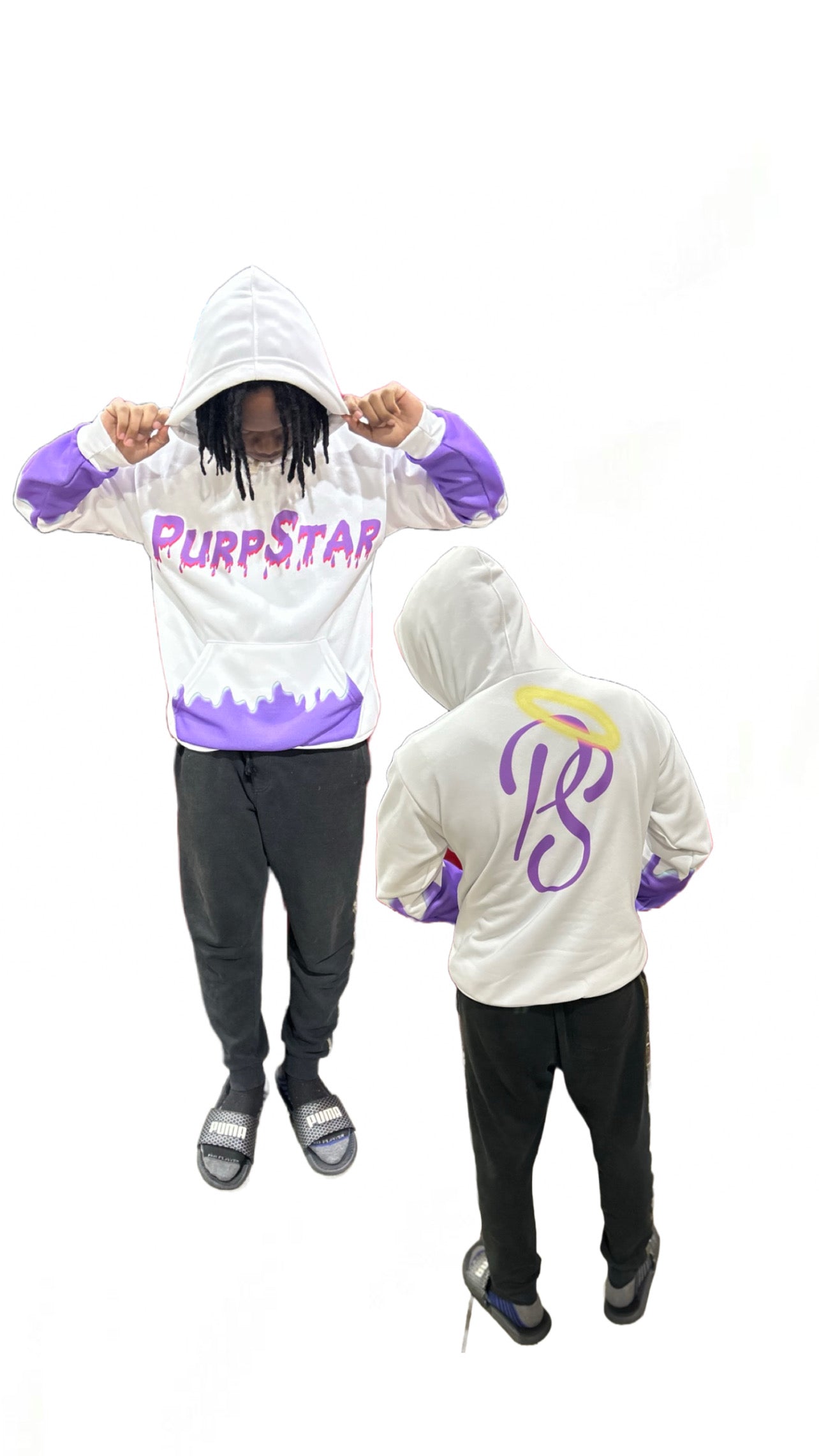 Midnight Purp Hoodie (White)