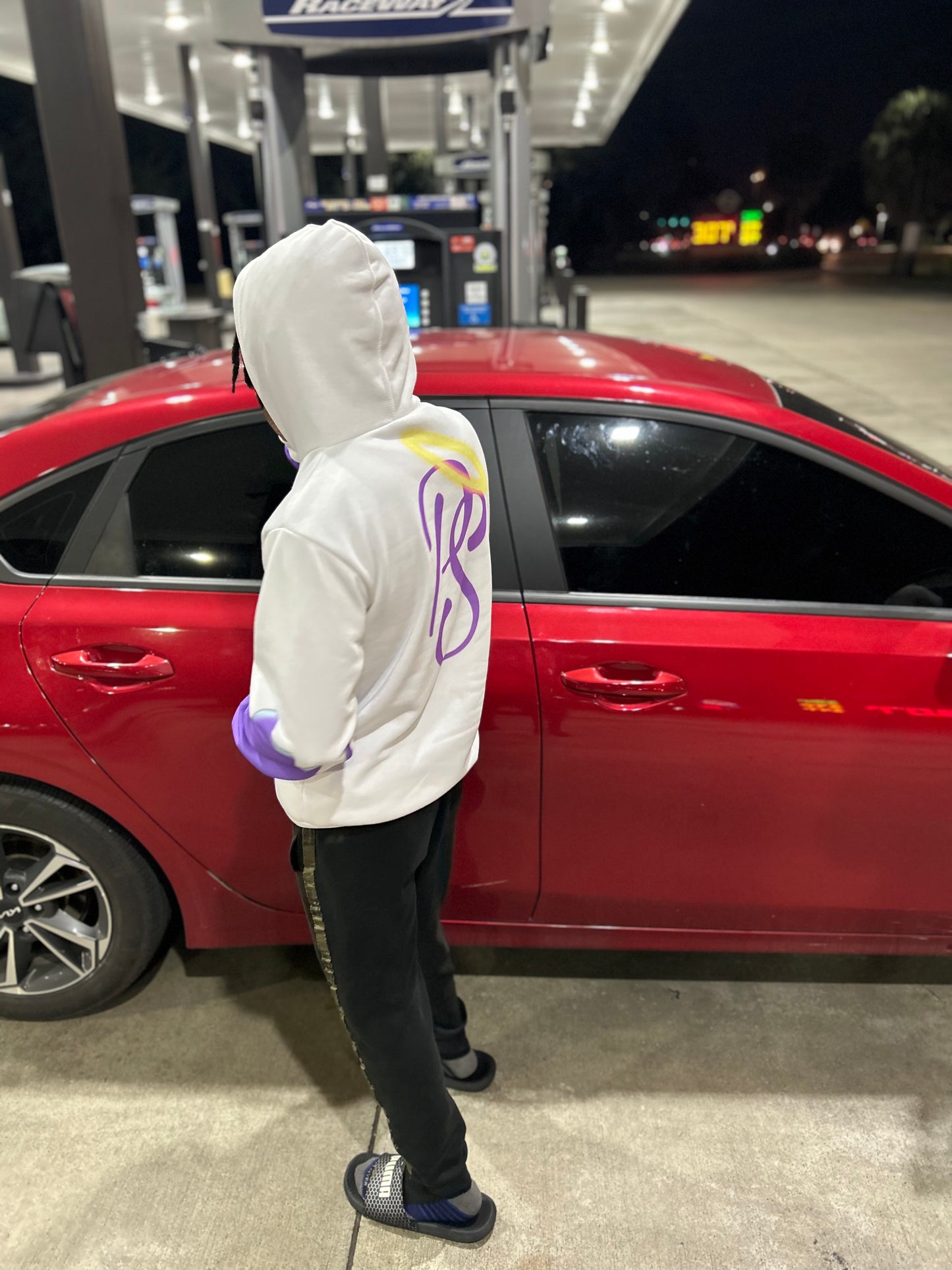 Midnight Purp Hoodie (White)